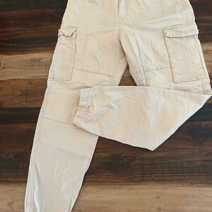 H&M Tan Cargo Bottoms Relaxed Fit